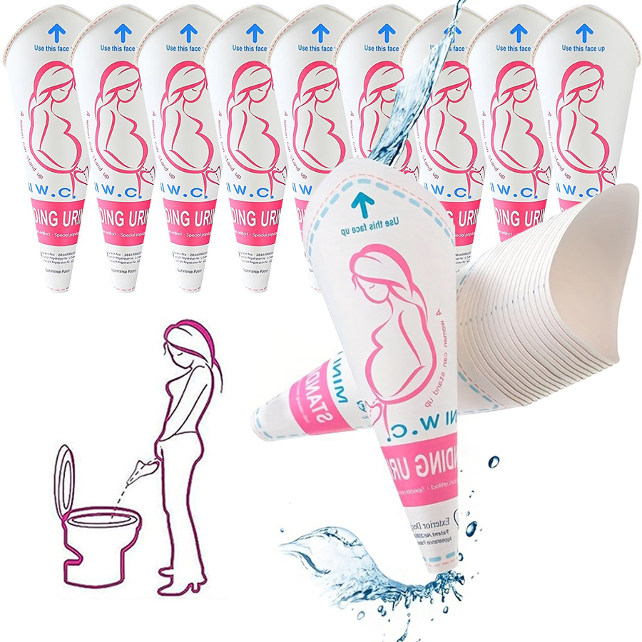 Outdoor Hunting Toilet - 6-20pcs Disposable Female Urinal Funnel Women