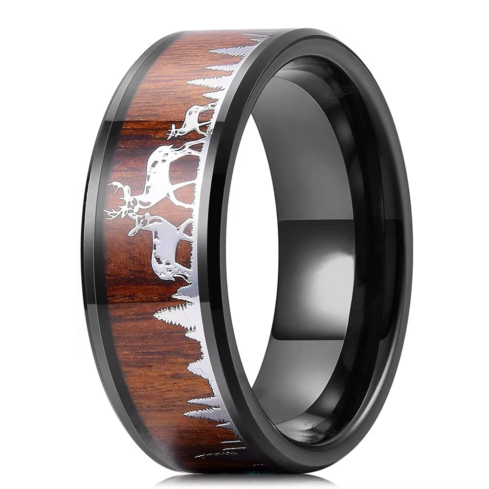 Wildman Hunting & Outdoor Nelspruit - Fashion 8mm Koa Wood Inlay Deer