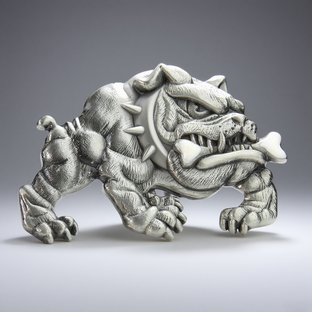Hunting Dog Outdoor - Pit Bull Dog Fangs Belt Buckle