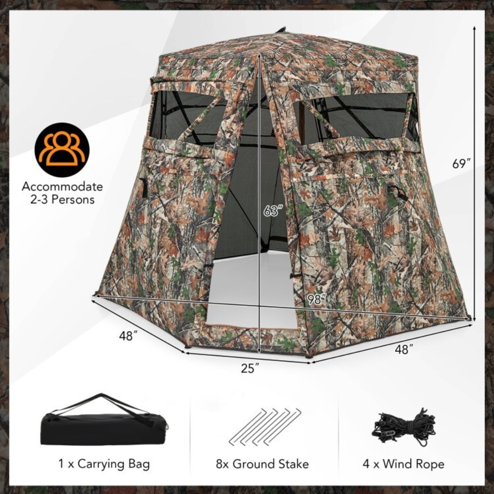 360° Pop Up Hunting Ground Bli - Hunting Blind Fabric recensie en prijs