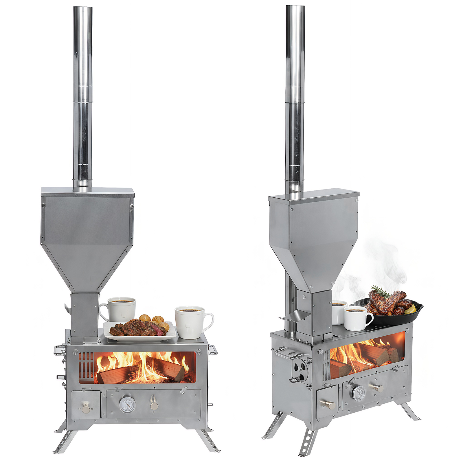 Portable Wood-Burning Camp Sto - Hunting Fishing Outdoor recensie en prijs