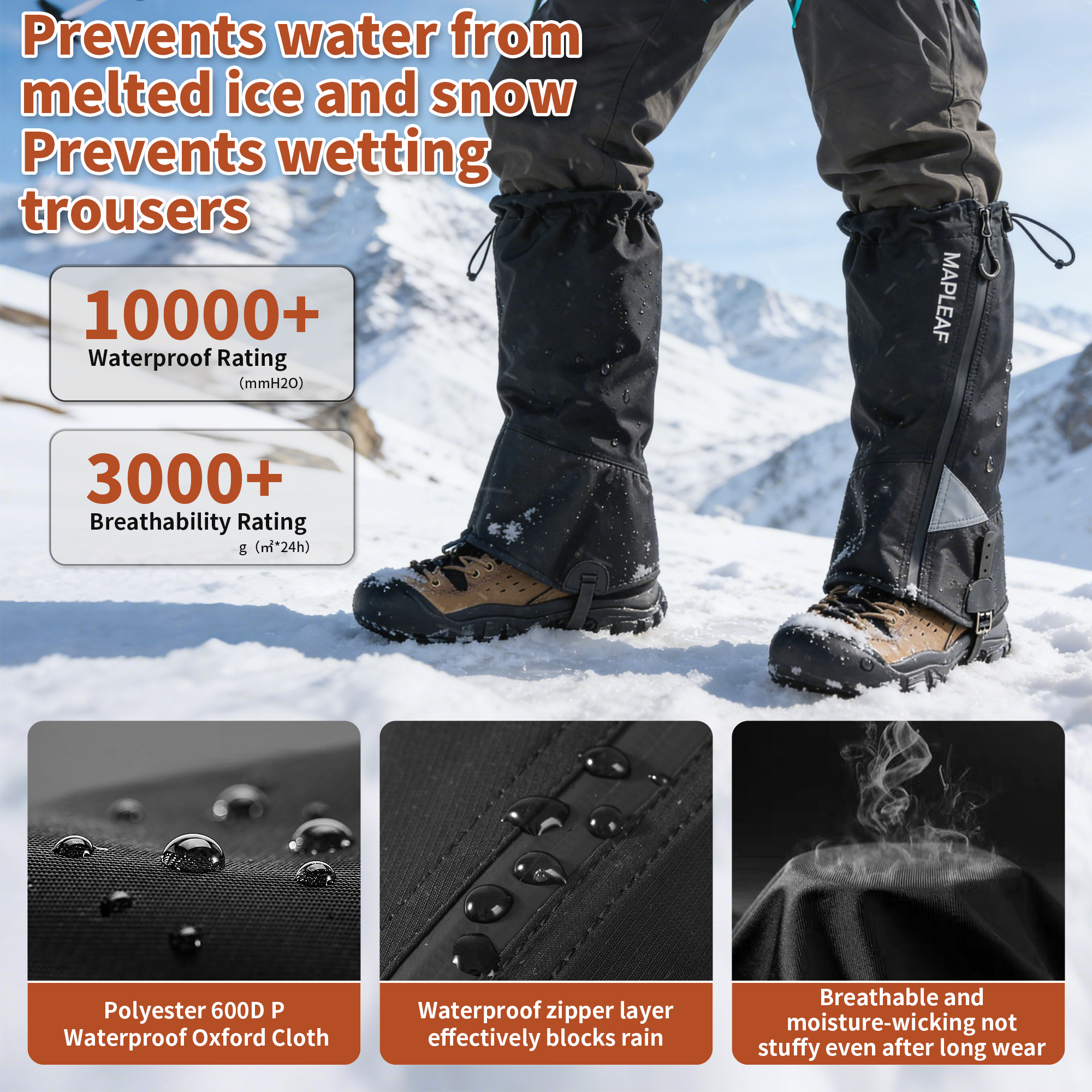 MAPLEAF Waterproof Leg Gaiters - Hunting Fishing Outdoor recensie en prijs