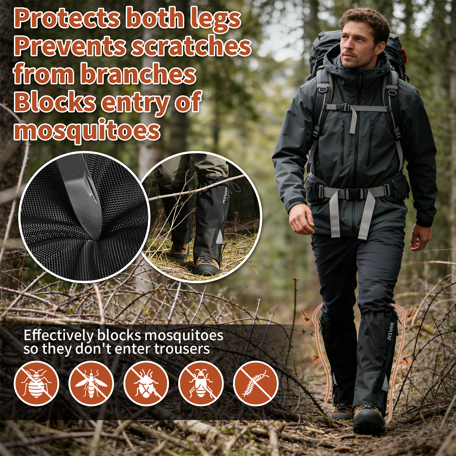 MAPLEAF Waterproof Leg Gaiters - Hunting Fishing Outdoor recensie en prijs