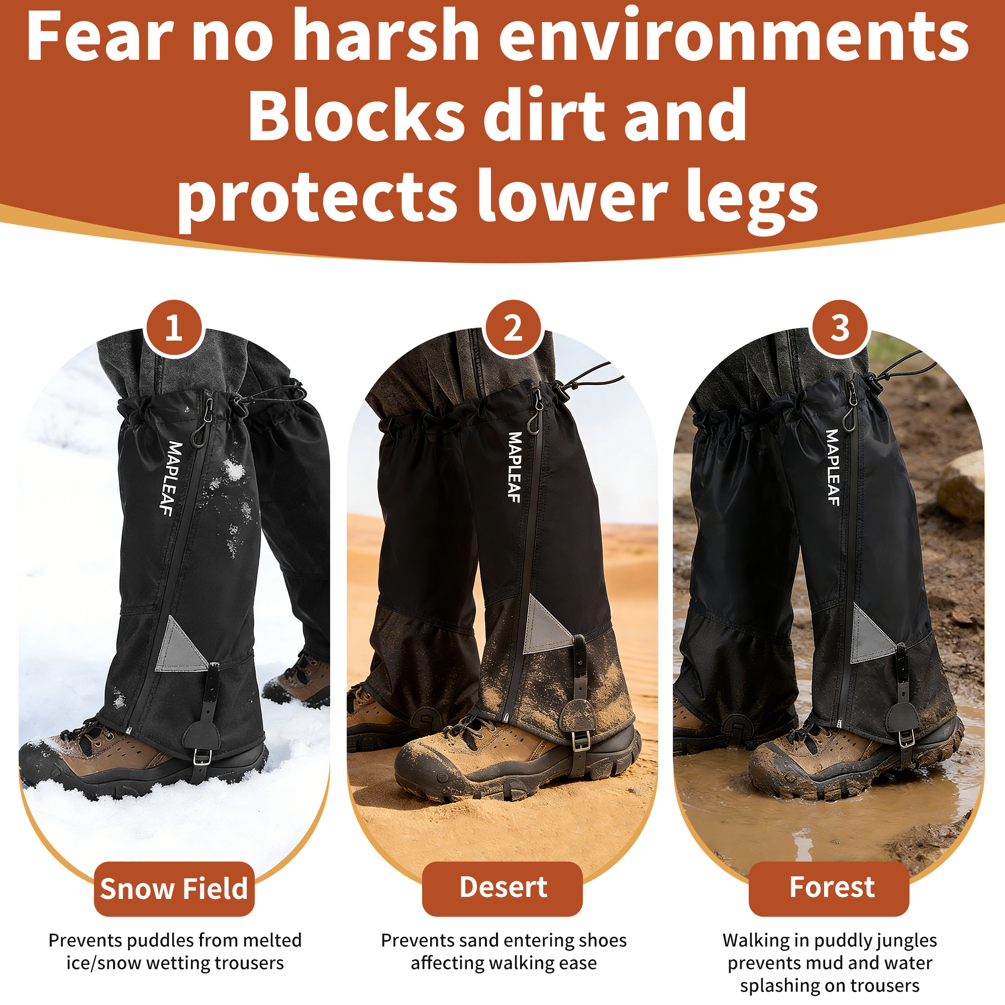 MAPLEAF Waterproof Leg Gaiters - Hunting Fishing Outdoor recensie en prijs