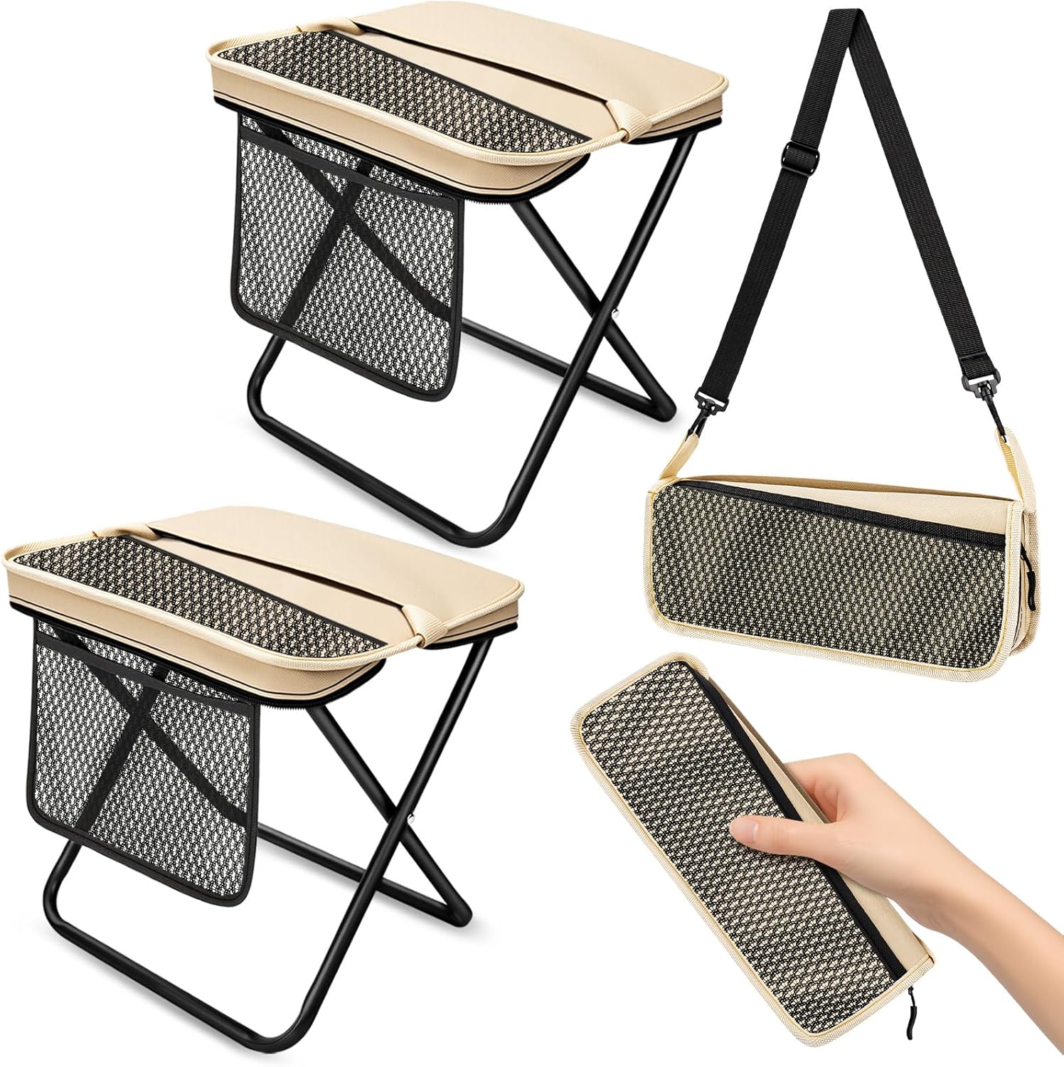 2 Pack Portable Folding Stools - Hunting And Fishing Outdoor Chairs recensie en prijs
