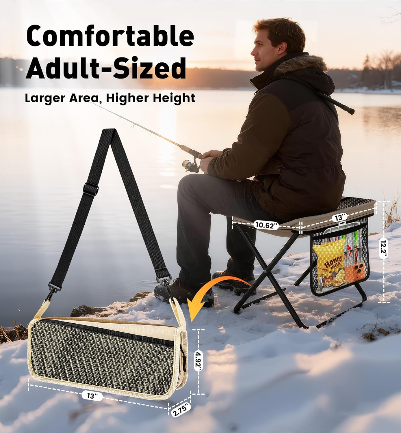 2 Pack Portable Folding Stools - Hunting And Fishing Outdoor Chairs recensie en prijs