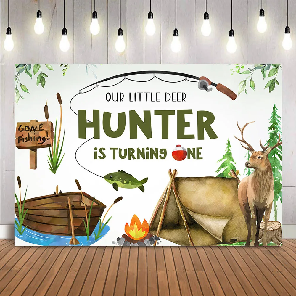 Hunting Fishing Birthday Backd - Hunting Outdoor Background recensie en prijs