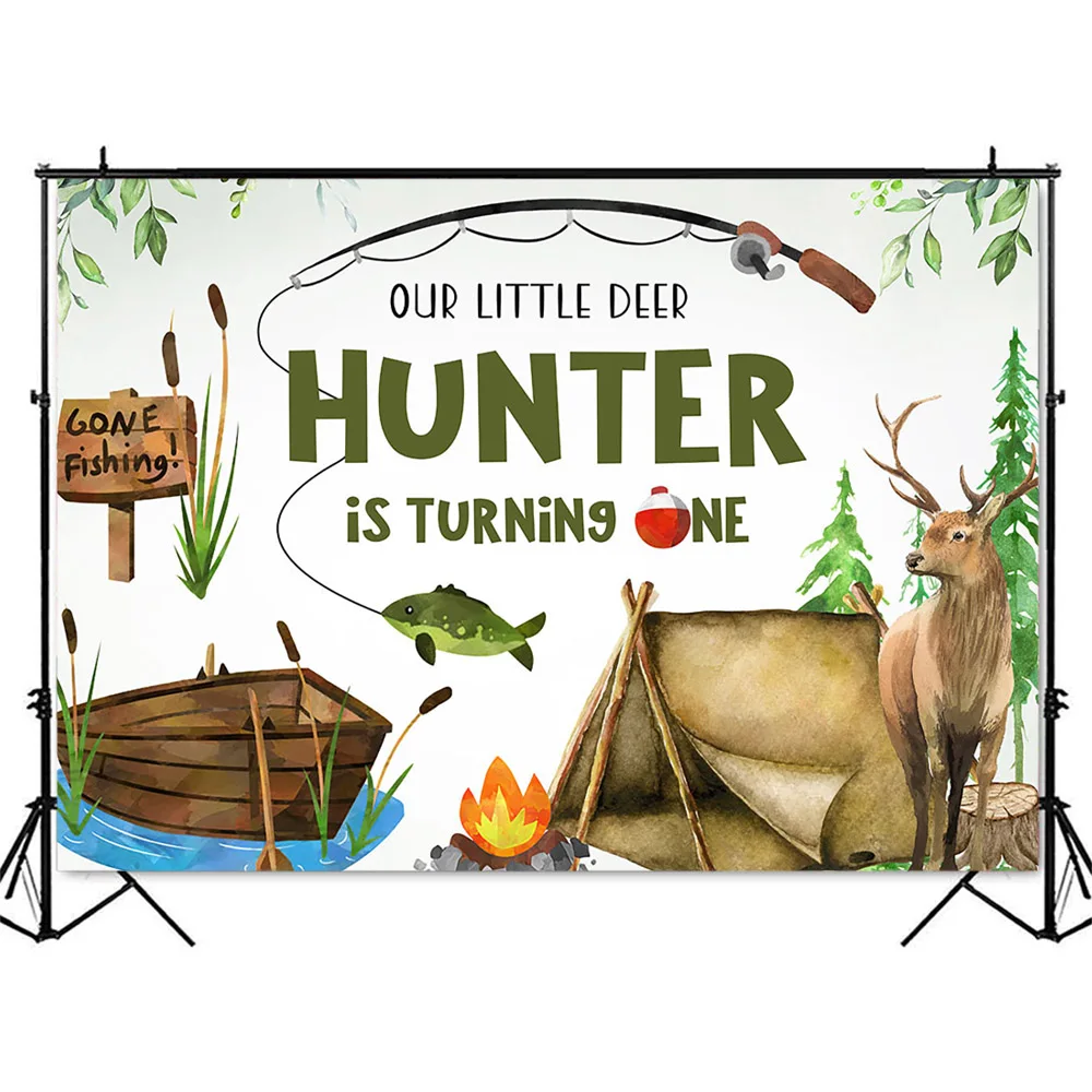Hunting Fishing Birthday Backd - Hunting Outdoor Background recensie en prijs