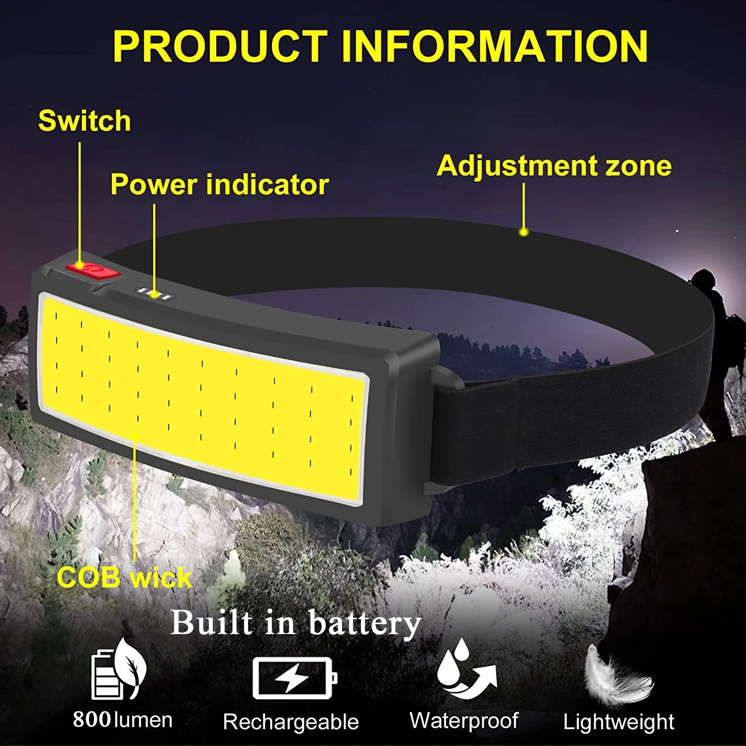 COB Portable LED Headlights Ou - Hunting Fishing Outdoor recensie en prijs