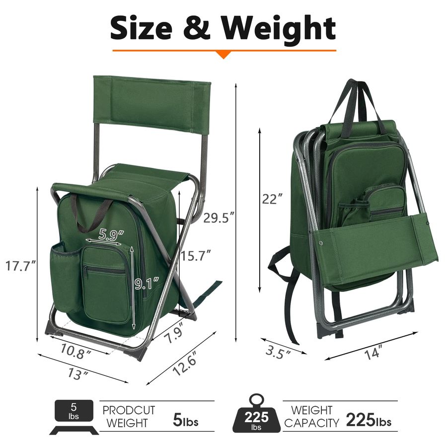 Backpack Cooler Chair Fishing  - Hunting And Fishing Outdoor Chairs recensie en prijs
