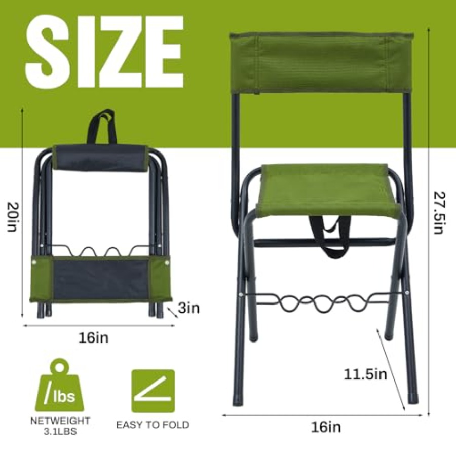 2 Pcs Summer Folding Fishing C - Hunting And Fishing Outdoor Chairs recensie en prijs