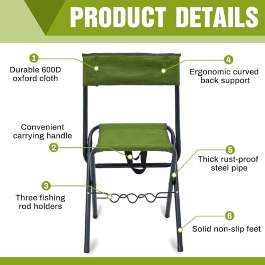 2 Pcs Summer Folding Fishing C - Hunting And Fishing Outdoor Chairs recensie en prijs