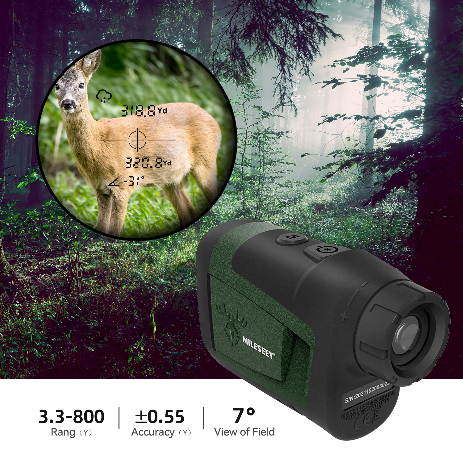 MILESEEY Laser Rangefinder PF2 - Rangefinder Laser Hunting recensie en prijs