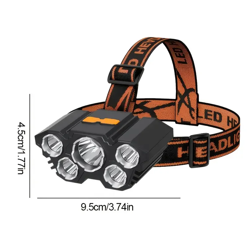 Portable 5LED Outdoor Headlamp - Hunting Fishing Outdoor recensie en prijs